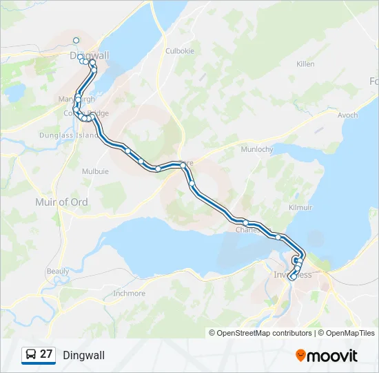 27 Bus Line Map