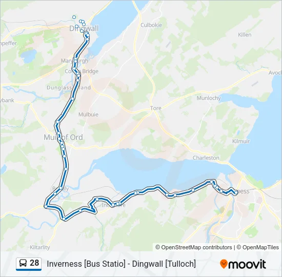 28 Bus Line Map