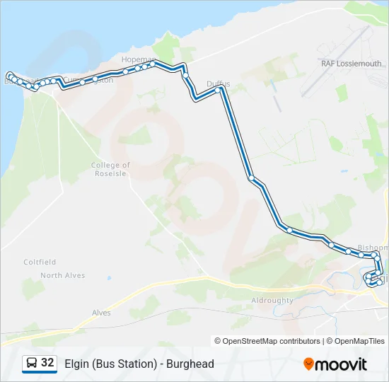 32 Bus Line Map
