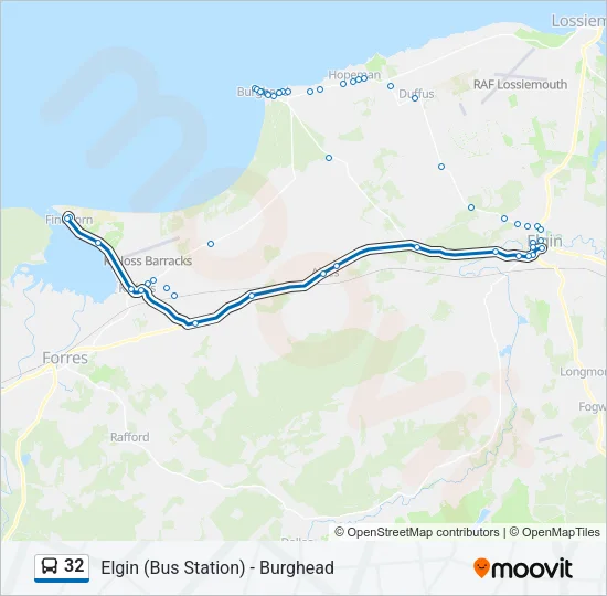 32 Bus Line Map