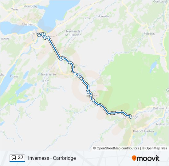 37 Bus Line Map