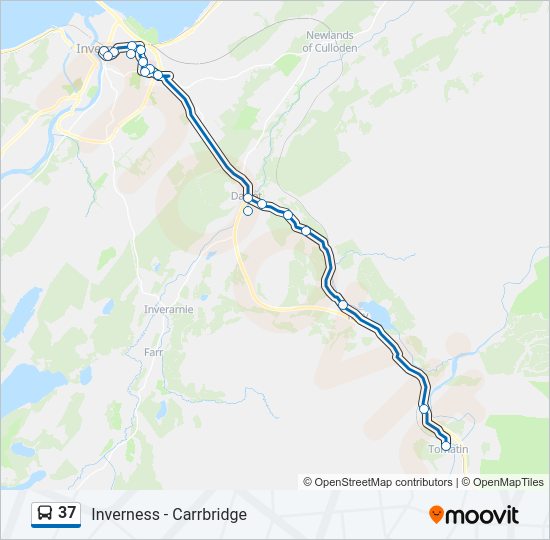 37 bus Line Map