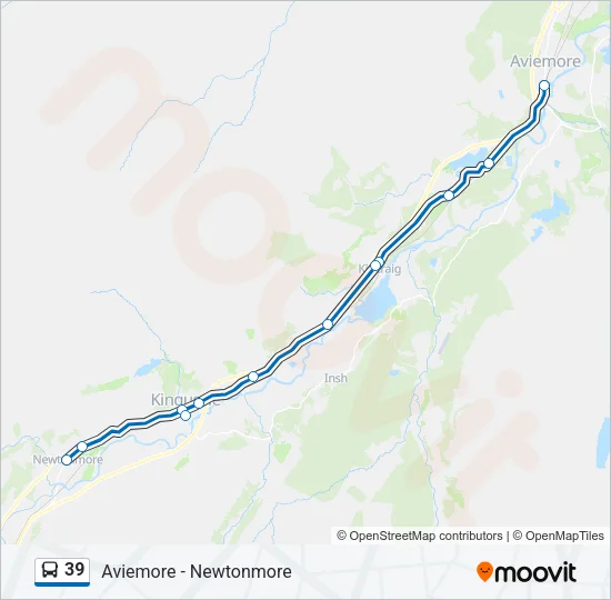 39 Bus Line Map