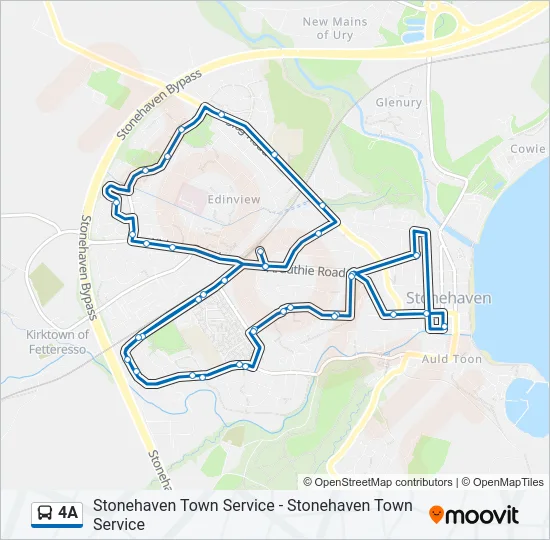 4A Bus Line Map