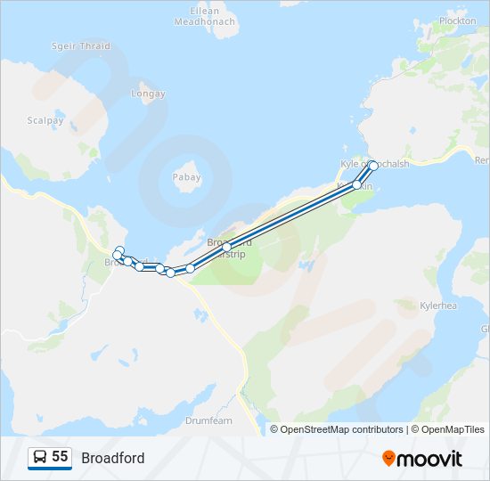 55 bus Line Map