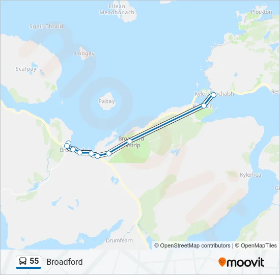 55 Bus Line Map