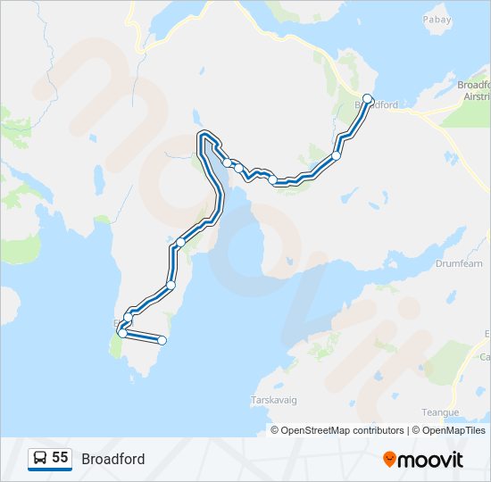 55 Bus Line Map