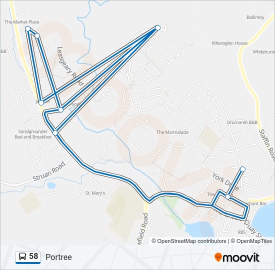 58 Bus Line Map