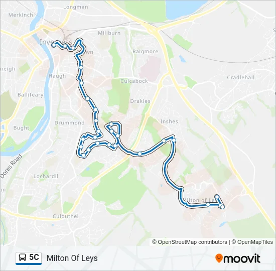 5C Bus Line Map