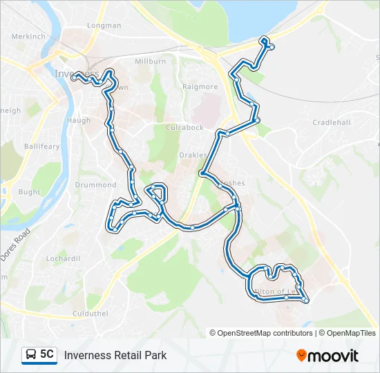 5C Bus Line Map