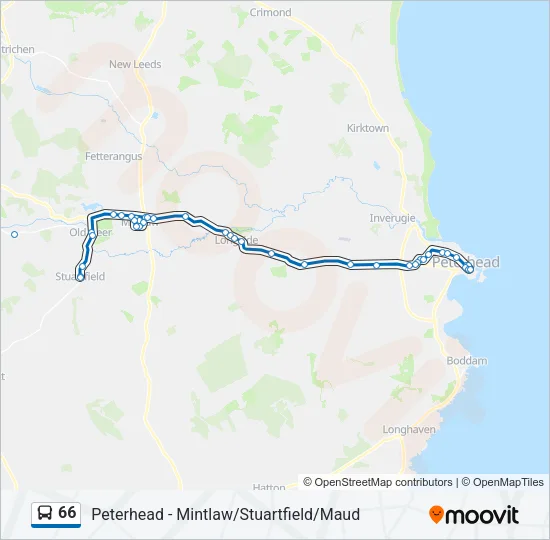 66 Bus Line Map