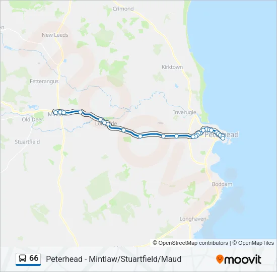 66 Bus Line Map
