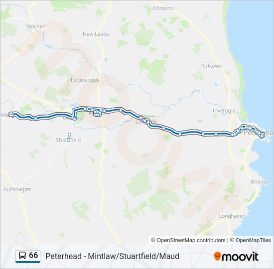 66 Bus Line Map