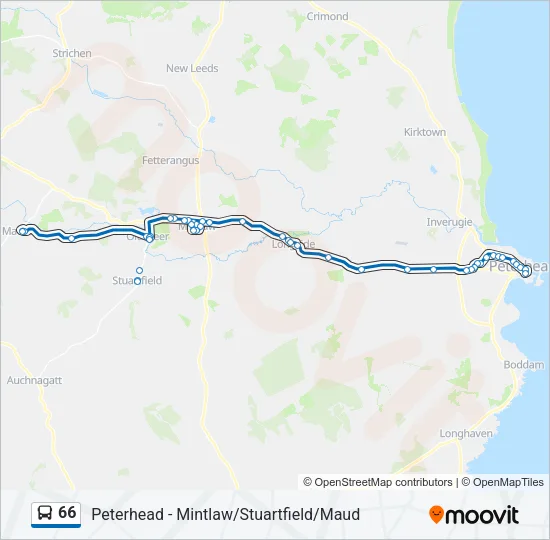 66 Bus Line Map