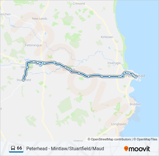 66 Bus Line Map
