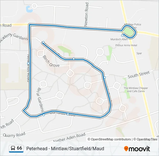66 Bus Line Map
