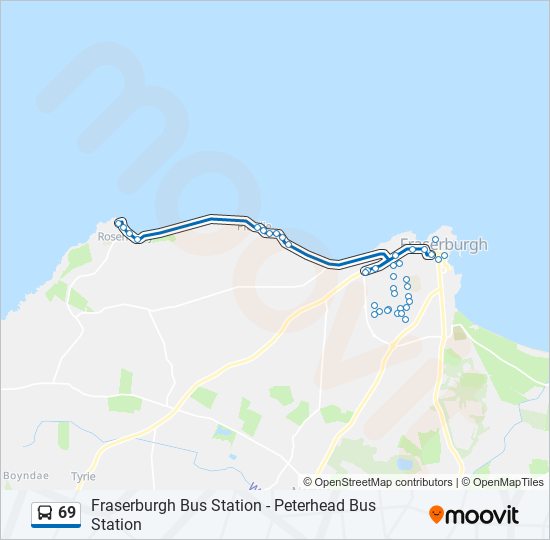 69 bus Line Map