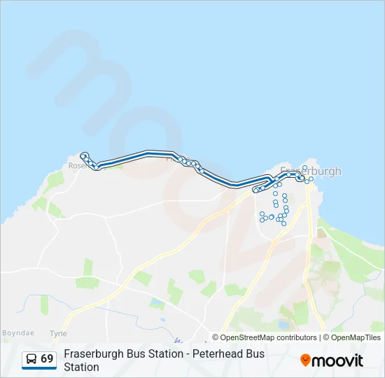 69 Bus Line Map