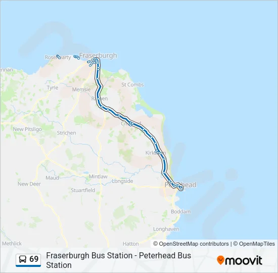 69 Bus Line Map