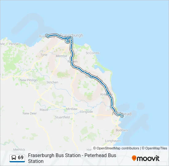 69 Bus Line Map