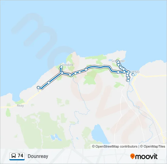 74 Bus Line Map