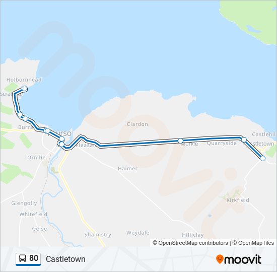 80 bus Line Map