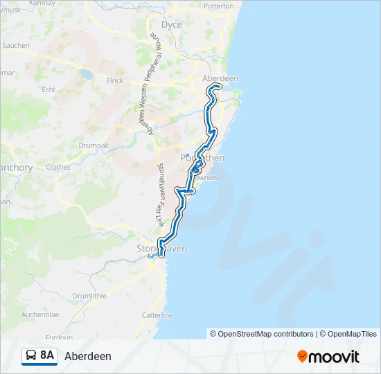 8A Bus Line Map