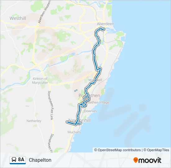 8A Bus Line Map