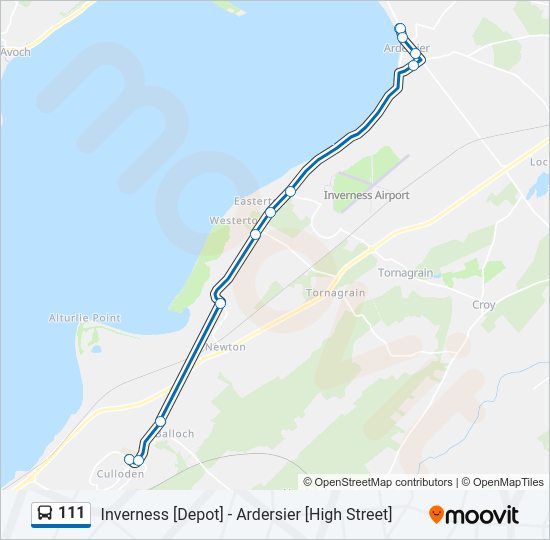 111 Bus Line Map