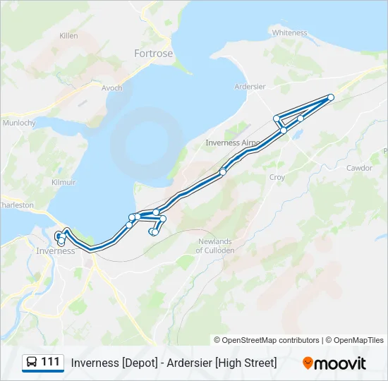 111 Bus Line Map
