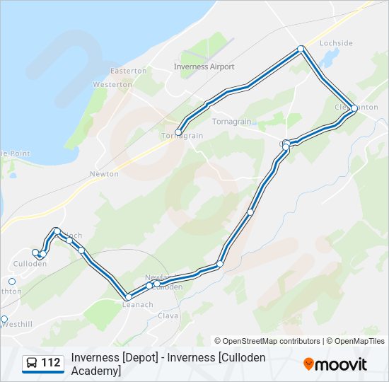 112 bus Line Map