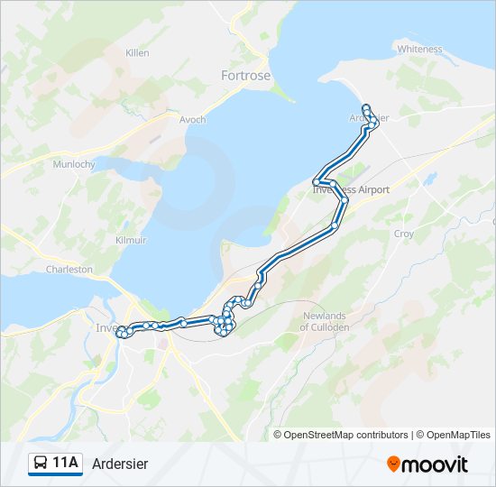 11A bus Line Map