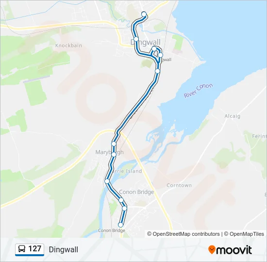 127 Bus Line Map