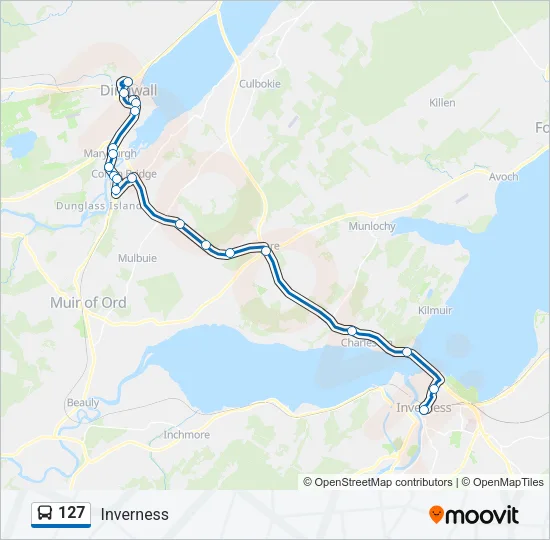 127 Bus Line Map