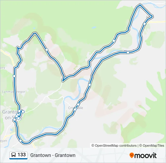 133 Bus Line Map