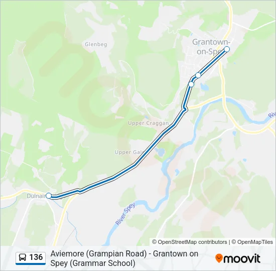 136 Bus Line Map
