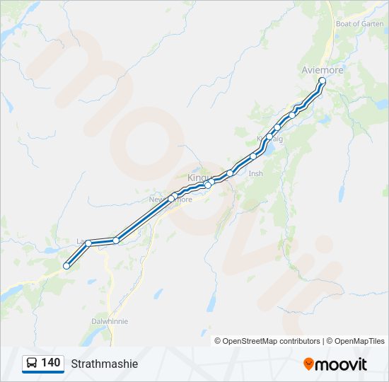 140 Bus Line Map