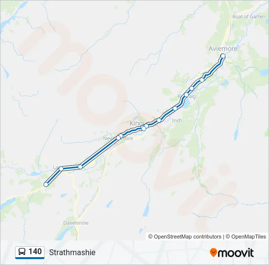 140 Bus Line Map