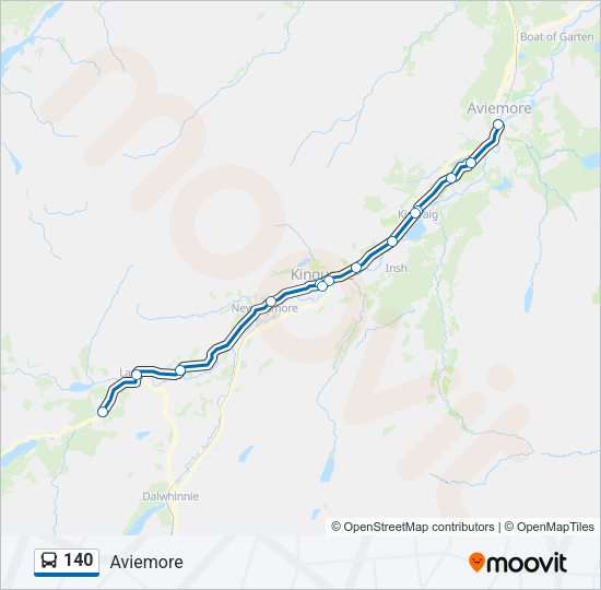 140 Bus Line Map