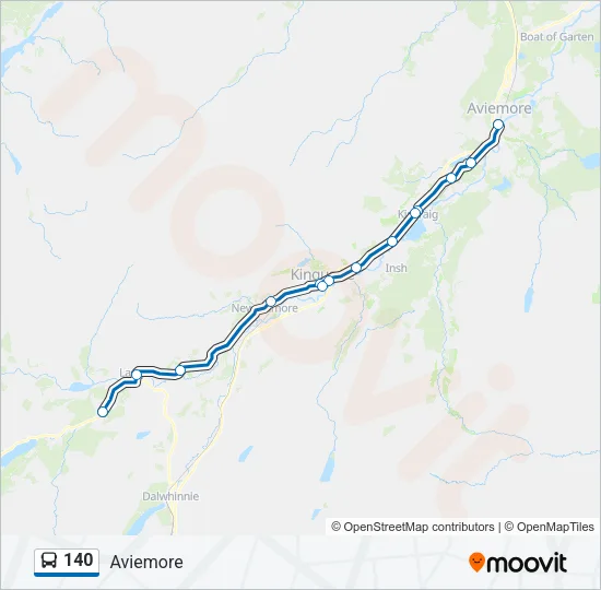 140 Bus Line Map