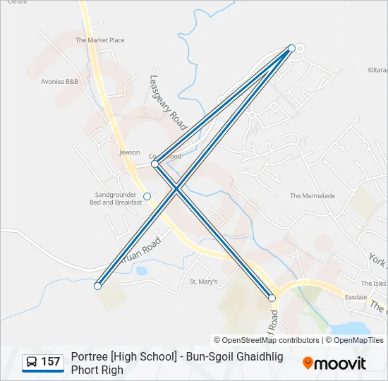 157 Bus Line Map