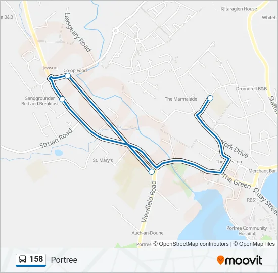 158 Bus Line Map