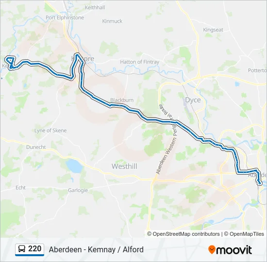 220 Bus Line Map