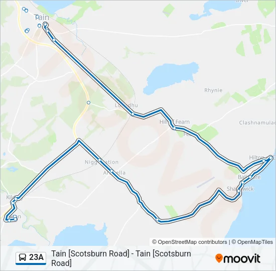 23A Bus Line Map