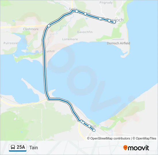 25A Bus Line Map