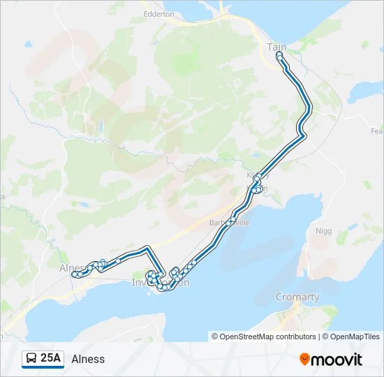 25A Bus Line Map