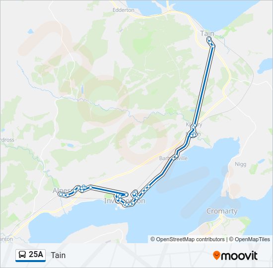25A Bus Line Map