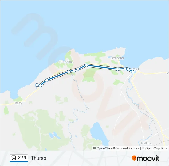 274 Bus Line Map