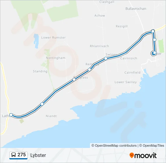 275 Bus Line Map