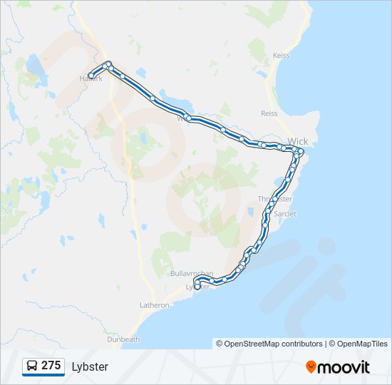 275 Bus Line Map